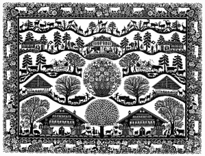 Grosser Alpaufzug, 68cm / 53cm