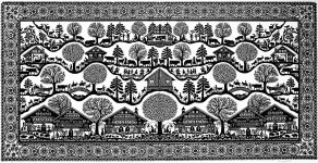 Grosser Alpaufzug - Grösse mit Rahmen 120 / 70 cm