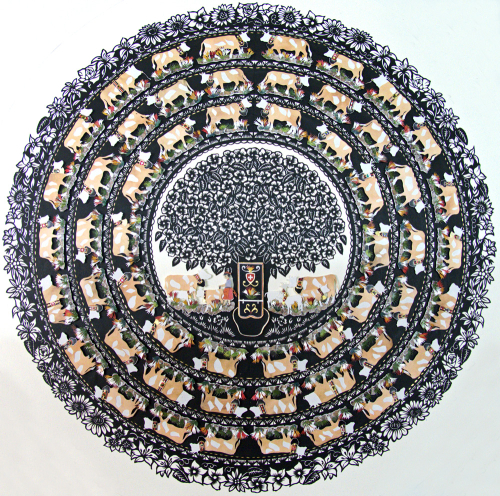 Scherenschnitt Simmentaler Mandala von Hans-Jürgen Glatz